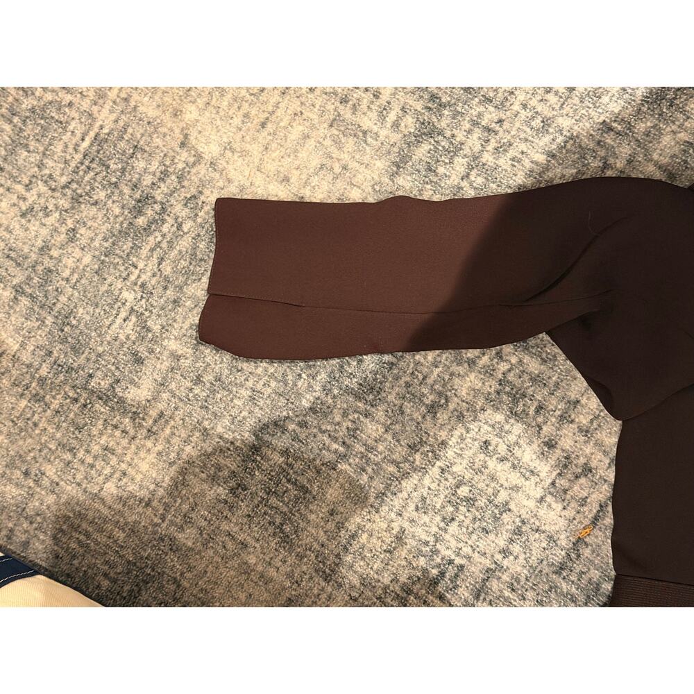 Nipon Boutique Brown Peplum Blazer 3-Button Petite 10P - Picture 4 of 8